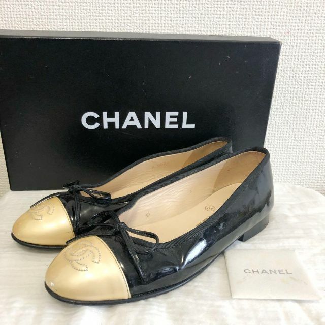 【未使用】CHANEL バイカラーパンプス ココマーク