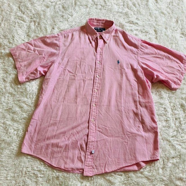 Ralph Lauren(ラルフローレン)のラルフローレン　半袖シャツ　ピンク　XL レディースのトップス(Tシャツ(半袖/袖なし))の商品写真