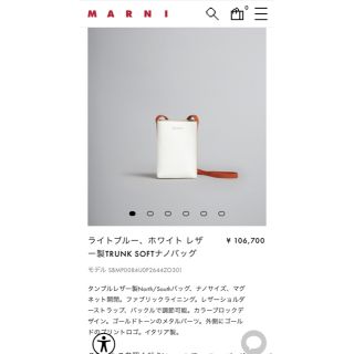 マルニ(Marni)の【美品】MARNI／TRUNK SOFT ナノバッグ(ショルダーバッグ)