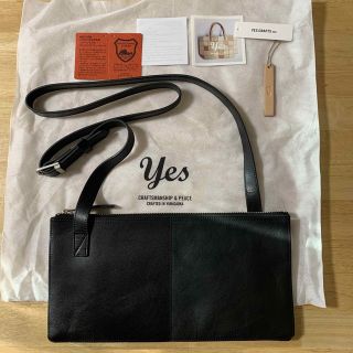 【はとむぎ様専用】yes/イエス/スクエアショルダーバッグ　黒(ショルダーバッグ)