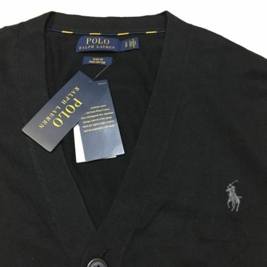 POLO RALPH LAUREN(ポロラルフローレン)の定価24,200円 新品 正規 ポロ ラルフローレン ピマコットン カーディガン メンズのトップス(カーディガン)の商品写真