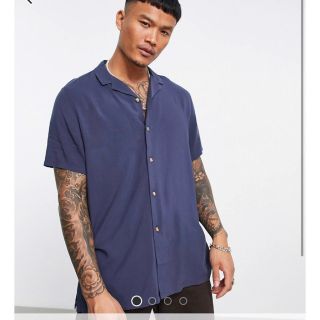 エイチアンドエム(H&M)の新品　ASOS 半袖　オープンカラーシャツ(シャツ)