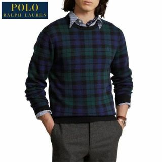 ポロラルフローレン(POLO RALPH LAUREN)の極美品 Ｍ ポロ ラルフローレン プラッド ウォッシャブル ウール セーター(ニット/セーター)