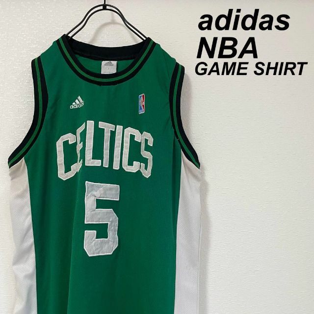 2極タイプ アディダス NBA ゲームシャツ 緑 刺繍 セルティックス ケビン・ガーネット