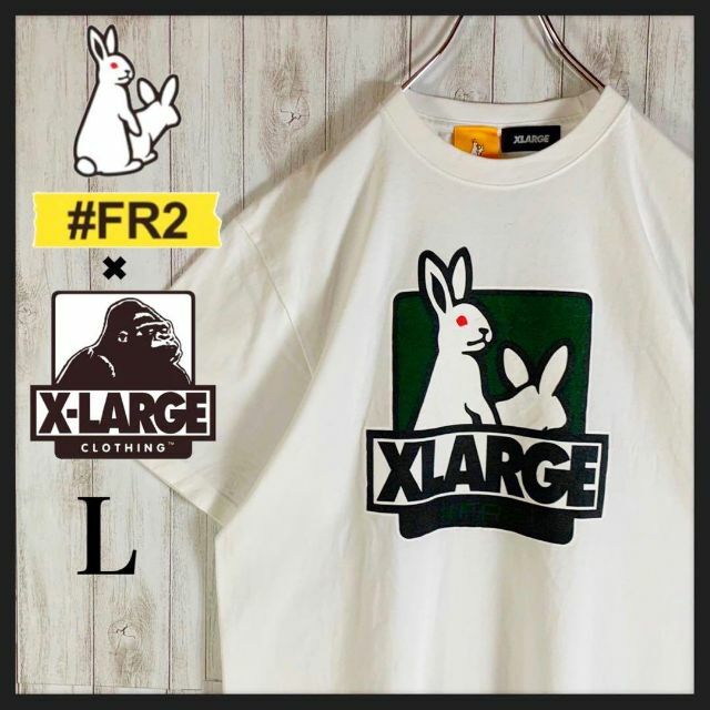 即完売 FR2エクストララージ コラボ ビックロゴ入り tシャツ-