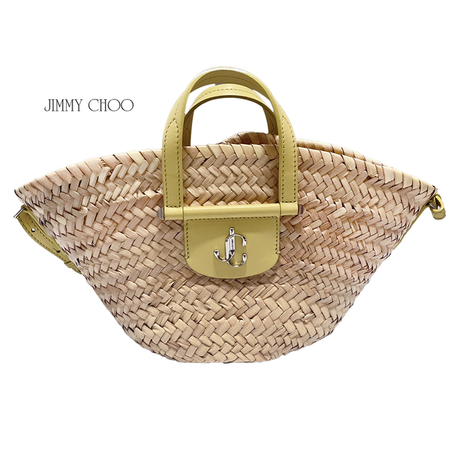 JIMMY CHOO/ジミーチュウ ストローバッグ  カゴバッグ