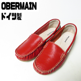 極美品 ドイツ製 OBERMAIN モカシン ドライビングシューズ 36 約23(スリッポン/モカシン)