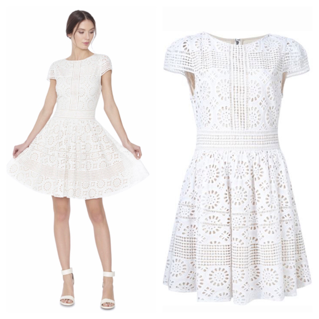 かわいい! Alice olivia 白レースワンピース 総レースドレス mamun.uz