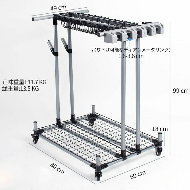 QTJH モバイル ガーデン ツール タワー ガレージ ストレージ ホルダー ツ