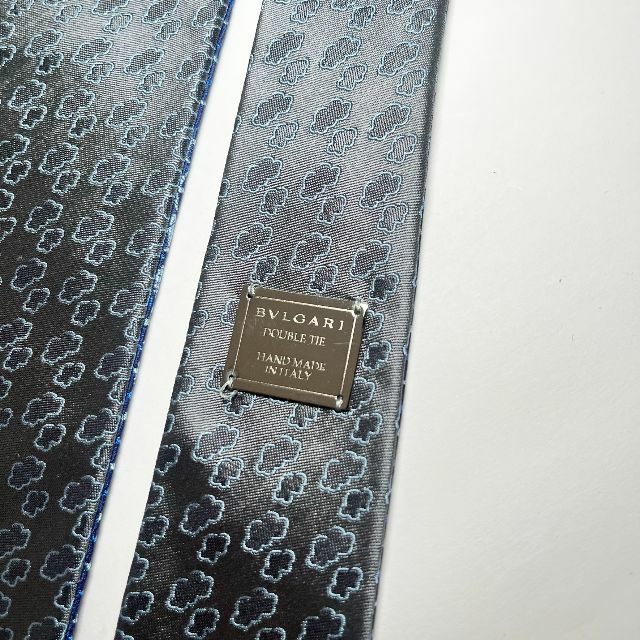 BVLGARI(ブルガリ)のブルガリ BVLGARI ネクタイ シルク ブルー 最高級 ハンドメイド  青 メンズのファッション小物(ネクタイ)の商品写真