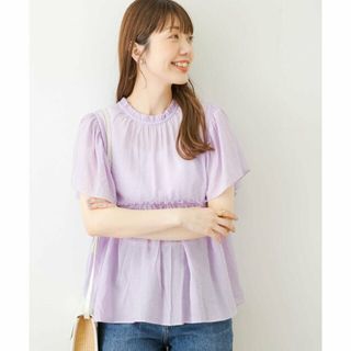 サニーレーベル(Sonny Label)の【ラベンダー】2WAYドットドビーギャザーブラウス(シャツ/ブラウス(長袖/七分))