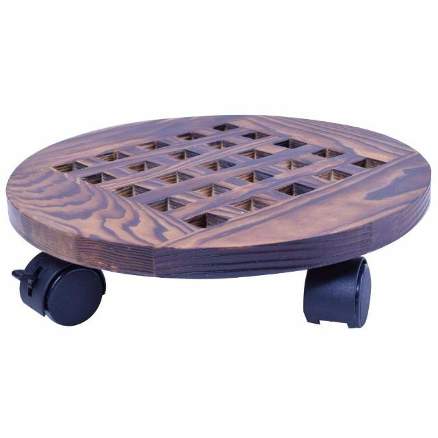 【色: ウォールナット】Freell フリール 木製 プランタースタンド 植木鉢