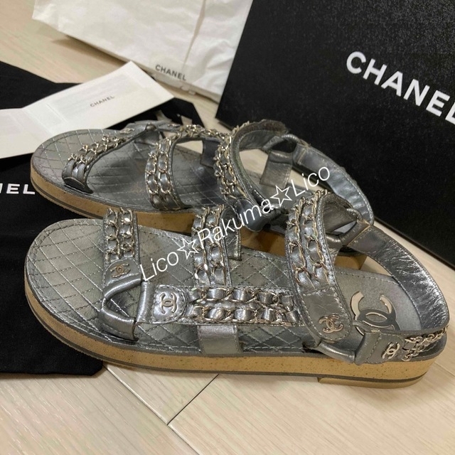 CHANEL サンダル プラットフォームストラップ　スポサン