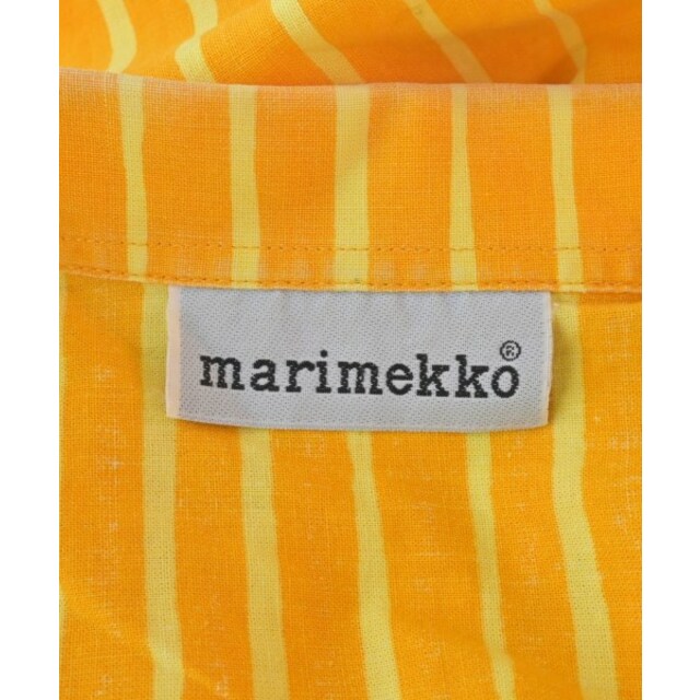 marimekko(マリメッコ)のmarimekko カジュアルシャツ 38(M位) オレンジx黄(ストライプ) 【古着】【中古】 レディースのトップス(シャツ/ブラウス(長袖/七分))の商品写真