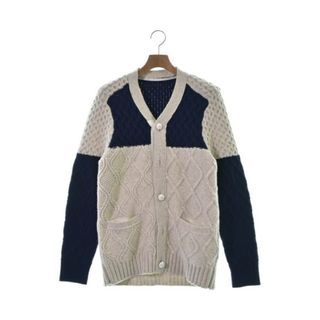 サカイ(sacai)のsacai サカイ カーディガン 1(S位) グレーx紺 【古着】【中古】(カーディガン)