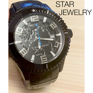 スタージュエリー(STAR JEWELRY)のSTAR JEWELY 腕時計 地図モチーフ ダイバーズ風(腕時計(アナログ))