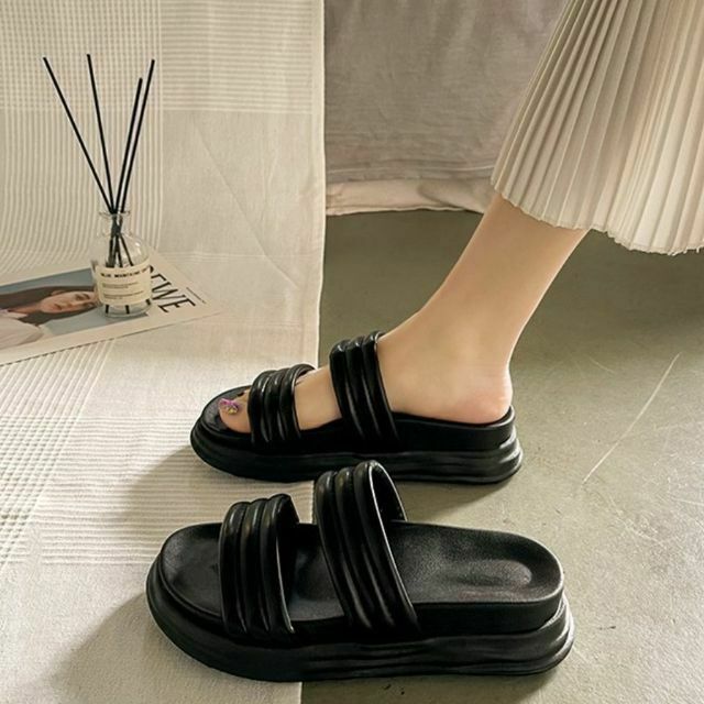厚底サンダル/23.0cm/厚底サンダルレディースクロスサンダル 3