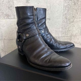 サンローラン(Saint Laurent)のサンローラン ワイアット40 スタッズ リングブーツ 42 サンローランパリ(ブーツ)