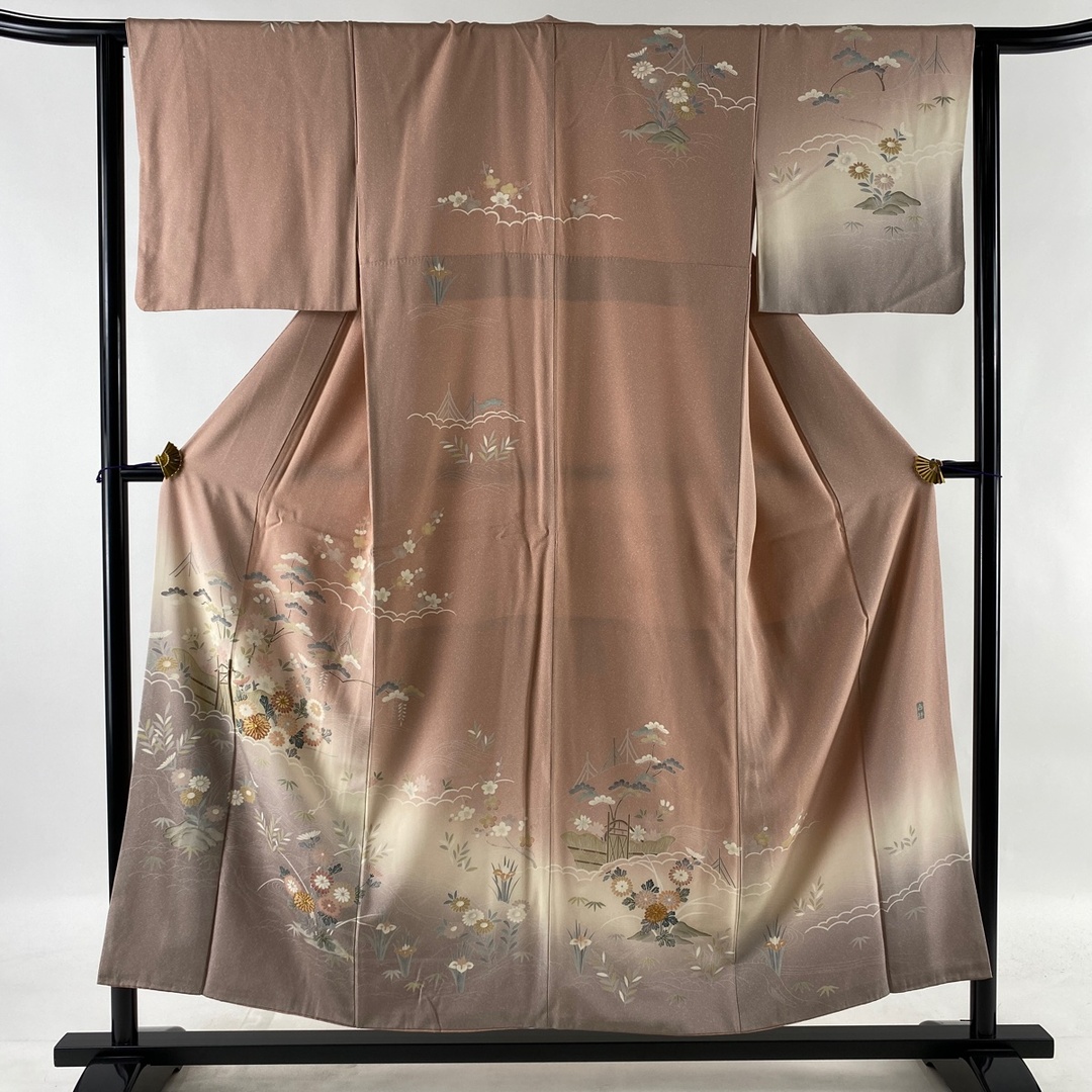 訪問着 身丈154.5cm 裄丈65cm 正絹 美品 秀品-