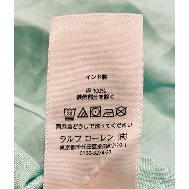 【大人気】RALPH LAULEN BDシャツ 麻 リネン100% M(L相当)
