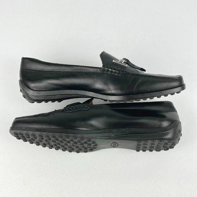 極美品 トッズ ドライビングシューズ ローファー レザー ダブルT レザー