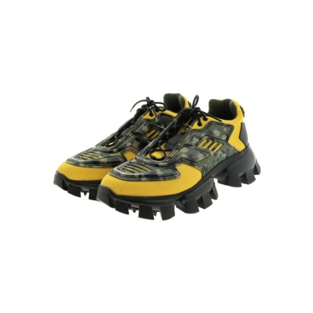 PRADA - PRADA スニーカー UK6(24.5cm位) 黄xカーキx黒等(迷彩) 【古着