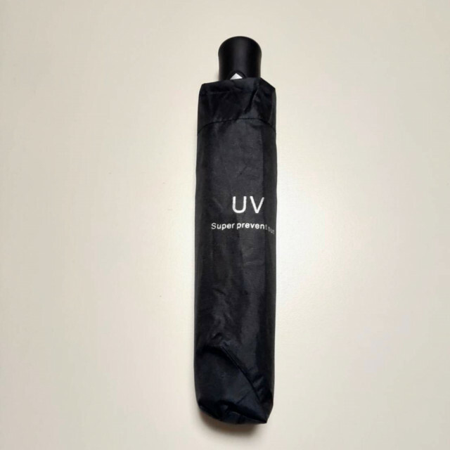 【ブラック】折りたたみ傘 日傘 晴雨兼用 ワンタッチ 自動開閉 UVカット  レディースのファッション小物(傘)の商品写真