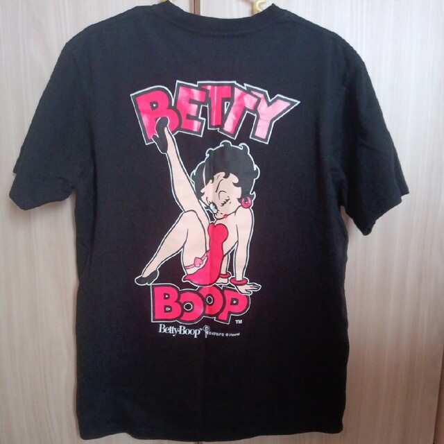 【・美品】　Betty Boop Tシャツ　　ブラック×ピンク　　Lサイズ