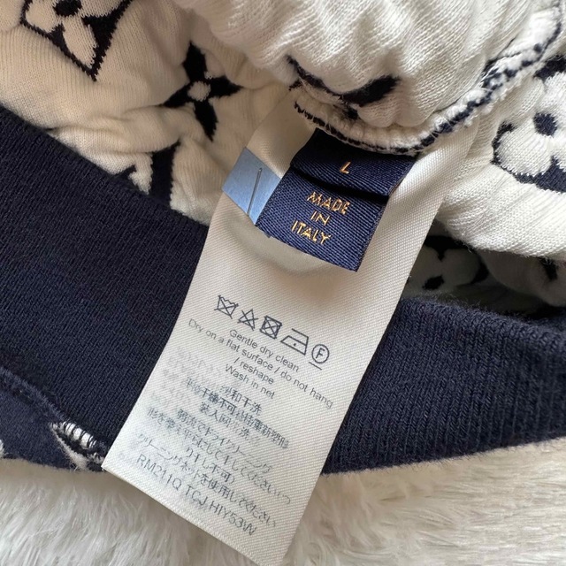 LOUIS VUITTON スウェット コットン ネイビー×白 L