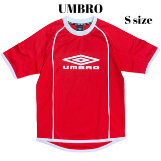 アンブロ(UMBRO)の00’s UNBROリンガーTシャツ センタービッグロゴ レッド×ホワイトY2K(Tシャツ/カットソー(半袖/袖なし))
