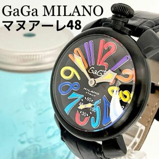 ガガミラノ【GaGa MILANO】マヌアーレ48ｍｍスケルトン　PVD　手巻