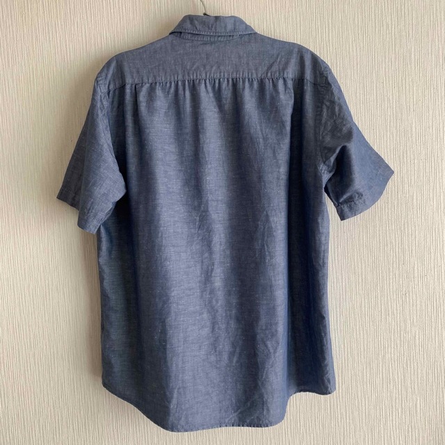 UNIQLO(ユニクロ)のユニクロ　リネンコットンシャツ　メンズ　Mサイズ メンズのトップス(シャツ)の商品写真