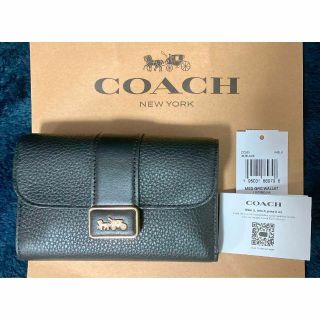 特価❗️新品未使用COACH ミディアムグレースウォレット オリーブ 三つ折り財布