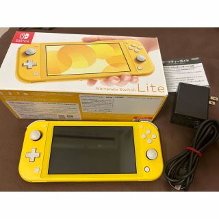 ニンテンドースイッチ(Nintendo Switch)の【美品】Nintendo Switch Lite イエロー(家庭用ゲーム機本体)