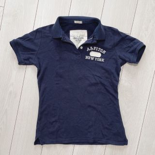 アバクロンビーアンドフィッチ(Abercrombie&Fitch)のAbercrombie & Fitch ロゴ ポロシャツ　ネイビー　アバクロ(ポロシャツ)