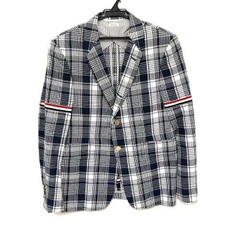 THOM BROWNE トムブラウン スリーブライン シャツジャケット ネイビー MJ0055A-06146415