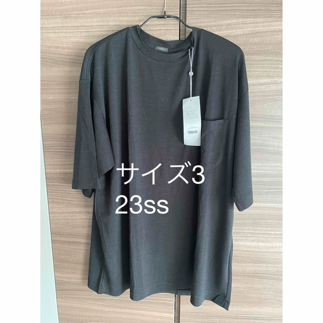 COMOLI サマーウール天竺Tシャツ 3 charcoal