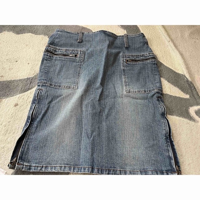 デニム　スカート レディースのスカート(ひざ丈スカート)の商品写真
