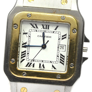 カルティエ(Cartier)のジャンク カルティエ CARTIER 81036283 サントスガルべ LM YGコンビ デイト 自動巻き メンズ _747029(腕時計(アナログ))