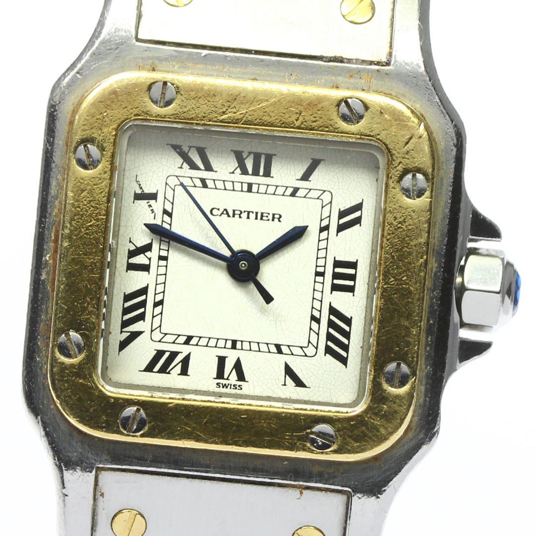 ジャンク カルティエ CARTIER W20057C4 サントスガルべSM YGコンビ 自動巻き レディース _742389