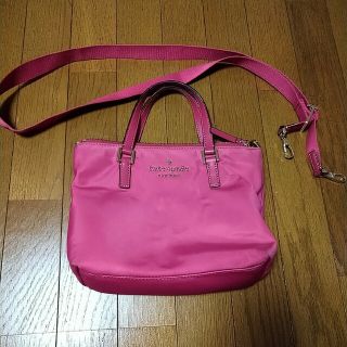 ケイトスペードニューヨーク(kate spade new york)のケイトスペード　ハンドバッグ　ショルダー付　ピンク(ハンドバッグ)