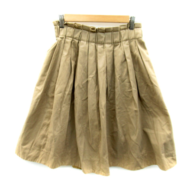 franche lippee(フランシュリッペ)のフランシュリッペ フレアスカート ギャザースカート ミモレ丈 M ベージュ レディースのスカート(ひざ丈スカート)の商品写真