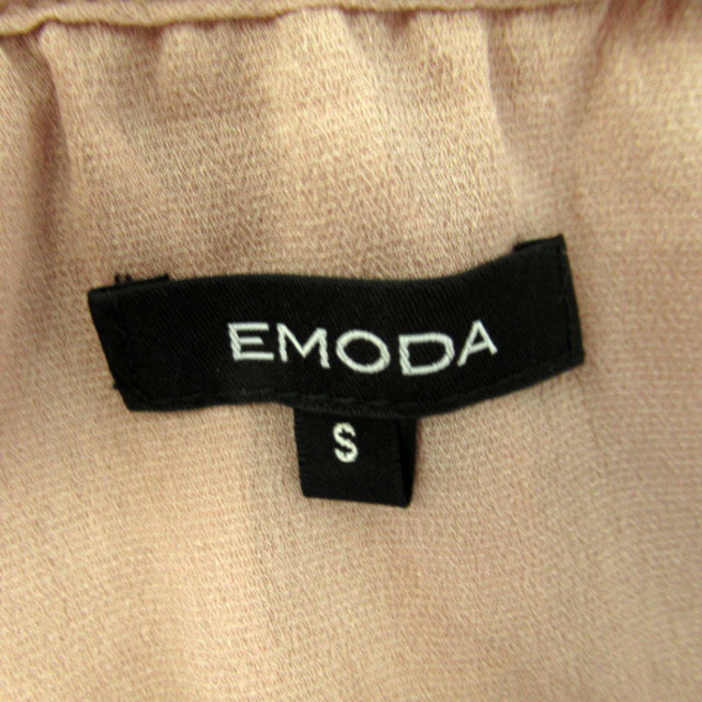 EMODA(エモダ)のエモダ ブラウス カットソー ノースリーブ フリル シースルー S ピンク レディースのトップス(シャツ/ブラウス(半袖/袖なし))の商品写真