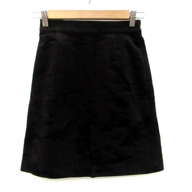 トゥモローランドコレクション フレアスカート ひざ 迷彩柄 カモフラ柄 36 黒 レディースのスカート(ひざ丈スカート)の商品写真