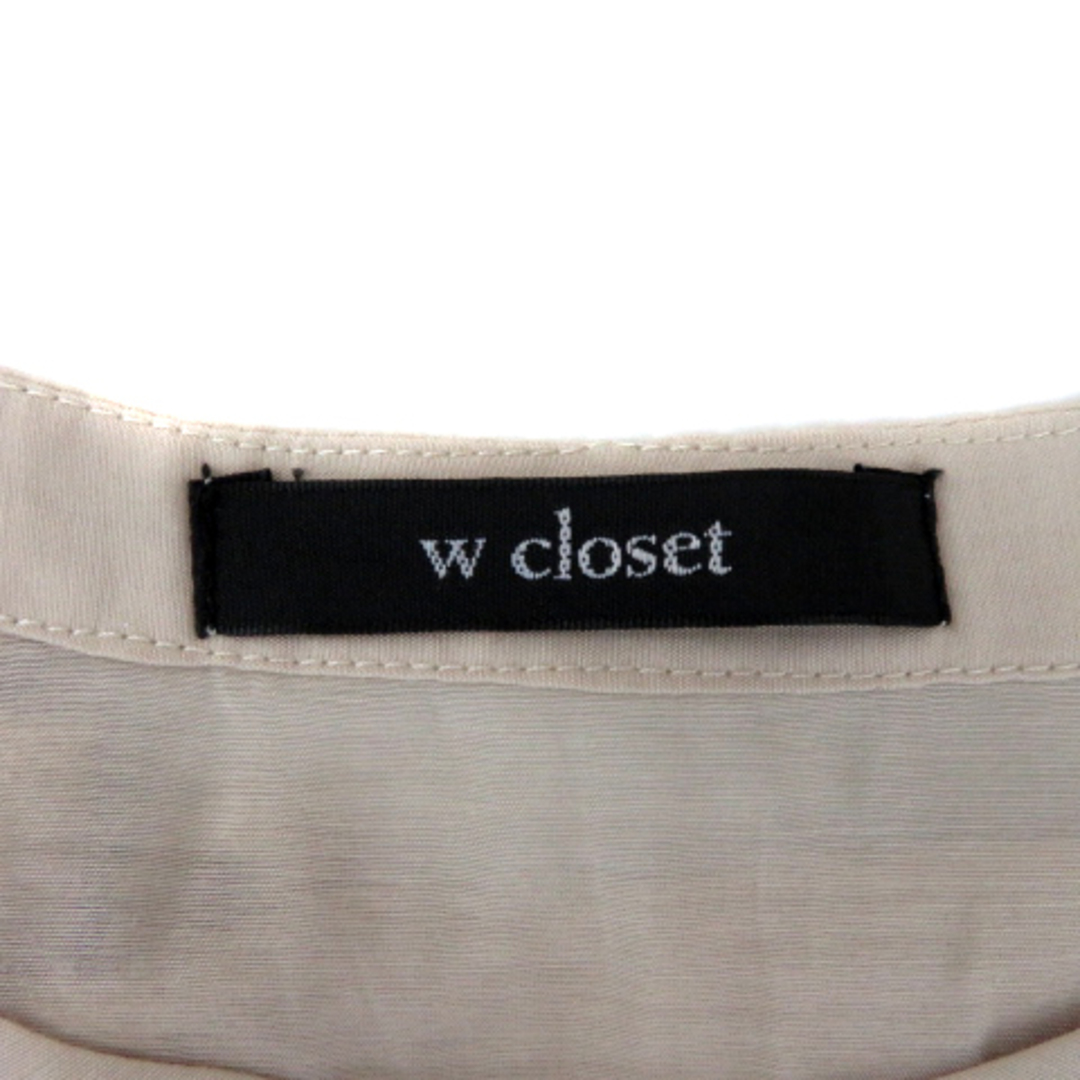 w closet(ダブルクローゼット)のダブルクローゼット チュニック シャツ 長袖 バンドカラー 薄手 ライトベージュ レディースのトップス(チュニック)の商品写真