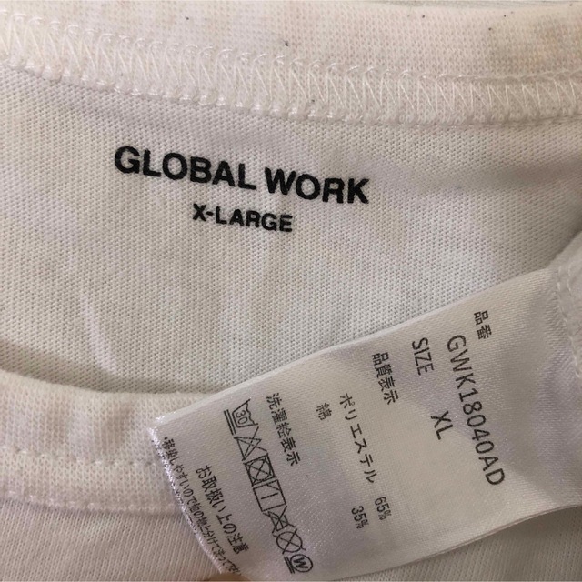 GLOBAL WORK(グローバルワーク)のGLOBAL WORK キッズXL 白Tシャツ キッズ/ベビー/マタニティのキッズ服男の子用(90cm~)(Tシャツ/カットソー)の商品写真