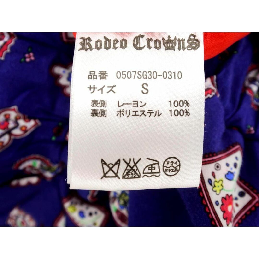 RODEO CROWNS(ロデオクラウンズ)のロデオクラウンズ 総柄 リバーシブル ワンピース 紺ｘ赤 ■◆ レディース レディースのワンピース(ミニワンピース)の商品写真