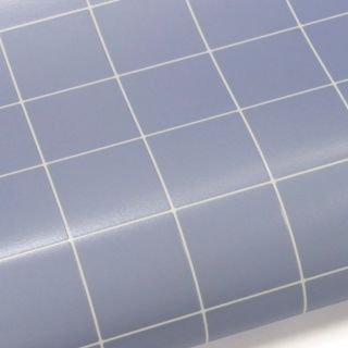 壁紙シール ブルー 壁紙 タイル模様 HDC-20439 50cm×2m(その他)