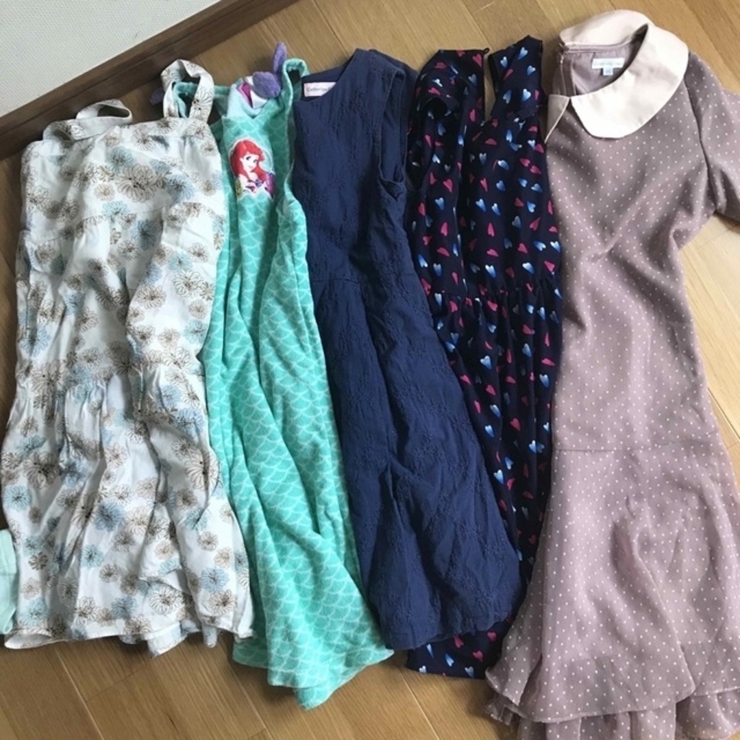 130㎝、140㎝女子、女児、夏服まとめ売り、セット、ブランド キッズ/ベビー/マタニティのキッズ服女の子用(90cm~)(ワンピース)の商品写真