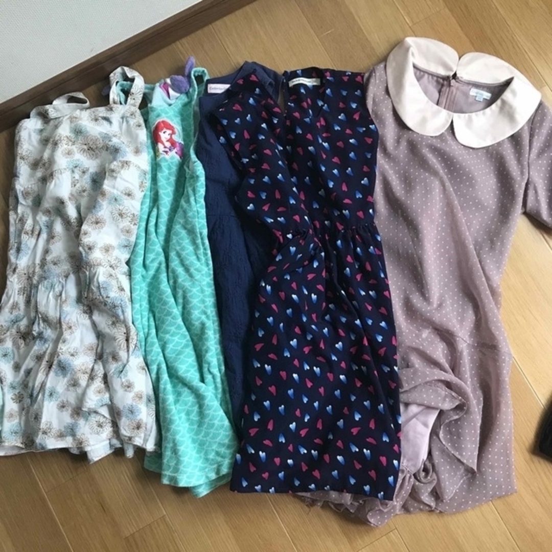 130㎝、140㎝女子、女児、夏服まとめ売り、セット、ブランド キッズ/ベビー/マタニティのキッズ服女の子用(90cm~)(ワンピース)の商品写真